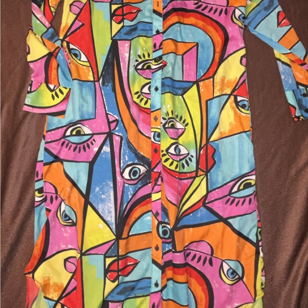 Live 4 Truth Multicolor Abstract Dress
